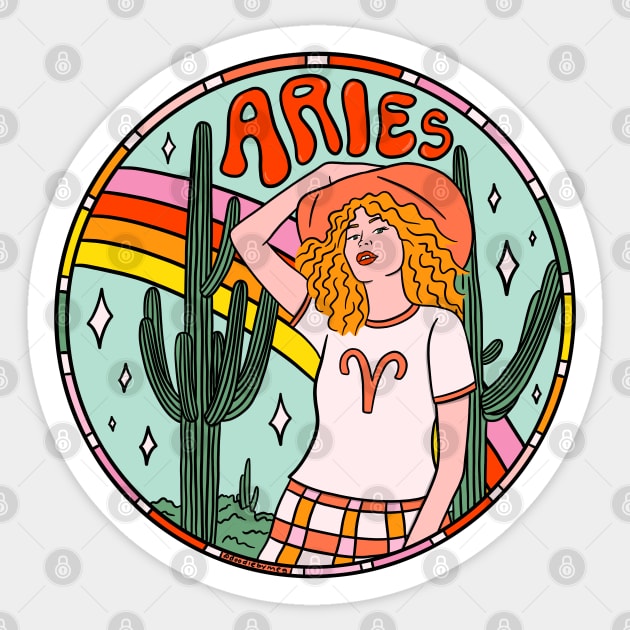 Aries Cowgirl Sticker by Doodle by Meg